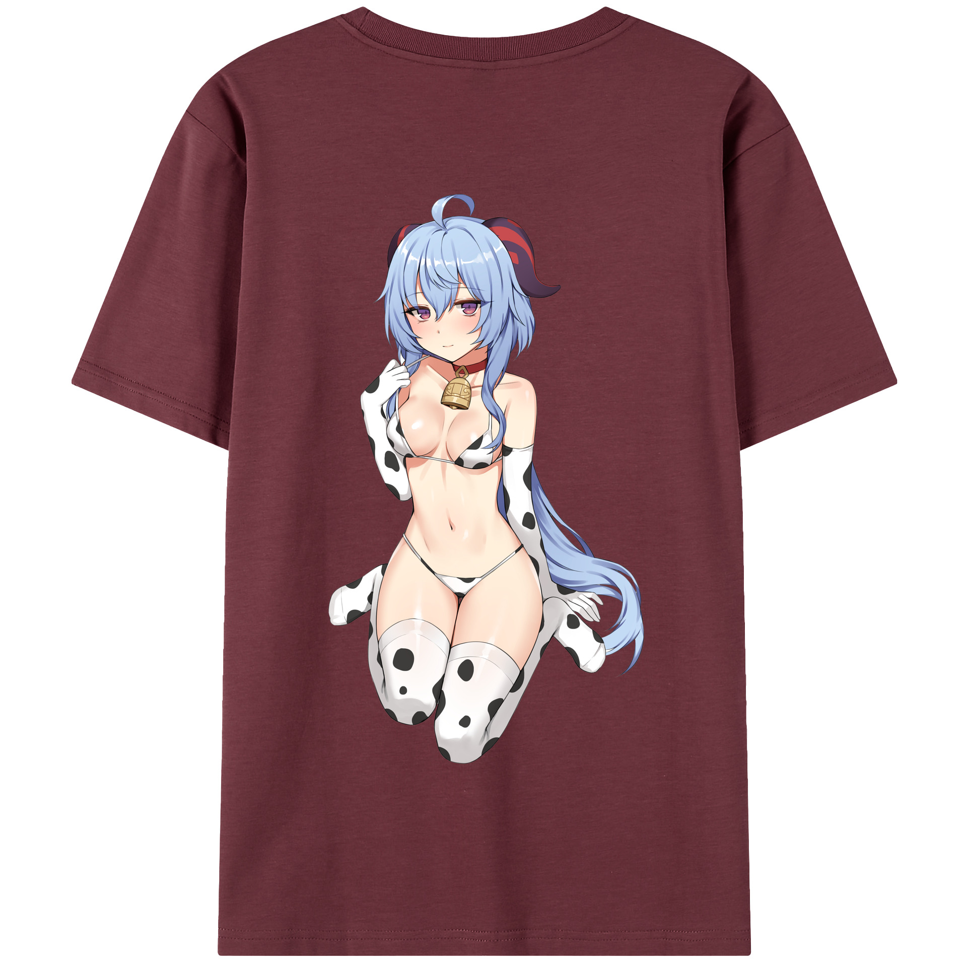 げんし神 甘雨 かんう genshin Ganyu 綿100％半袖Tシャツ（背面プリント）